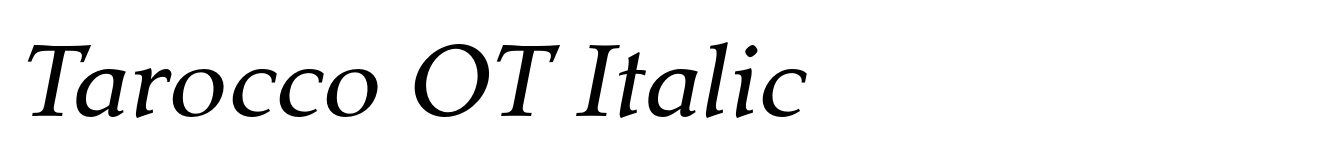 Tarocco OT Italic